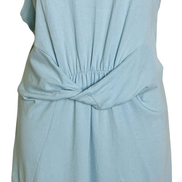 L*Space Seaview Sleeveless Mini Dress Front Twist Soft Jersey Sky Blue Size XL - Picture 4 of 15